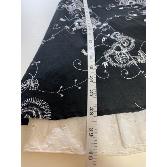 I.N. Studio Embroidered Sequin Halter Dress Size 14 Ruffle Tiered Eyelet V Neck - Picture 16 of 16